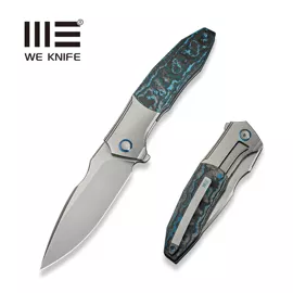 WE Knife Archeozoic Gray Titanium/Arctic Storm Fat Carbon, Polished Bead Blasted M390 (WE23091-4)