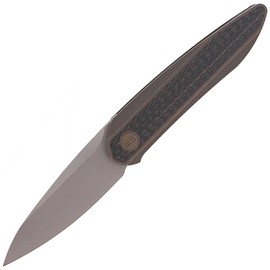 WE Knife Black Void Opus Bronze Titanium / Carbon Fiber, Stonewashed CPM 20CV by Justin Lundquist (2010A)