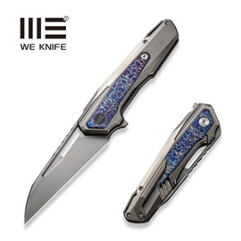 WE Knife Falcaria Polished/Flamed Titanium, Polished Bead Blasted CPM 20CV by Maciej Torbé (WE23012B-1)