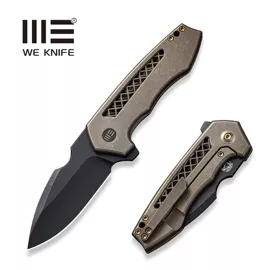 WE Knife Harpen Bronze Titanium, Black Stonewashed CPM 20CV by Michael Burch (WE23019-3)