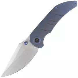 WE Knife Riff-Raff Blue Titanium, Hand Rubbed Satin CPM 20CV by Matthew Christensen (WE22020B-2)