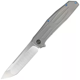 WE Knife Shadowfire Gray Titanium, Hand Polished Satin CPM 20CV by Rafal Brzeski (WE22035-2)