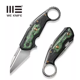 WeKnife Yardbird Black Titanium/Jungle Wear Fat Carbon, Hand Rubbed Satin CPM 20CV by Maciej Torbé (WE22021-4)