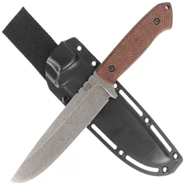 Za-Pas Expendable Brown Micarta, Acid Stonewashed NMV Knife