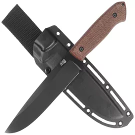 Za-Pas Expendable Brown Micarta, Black Cerakote NMV Knife