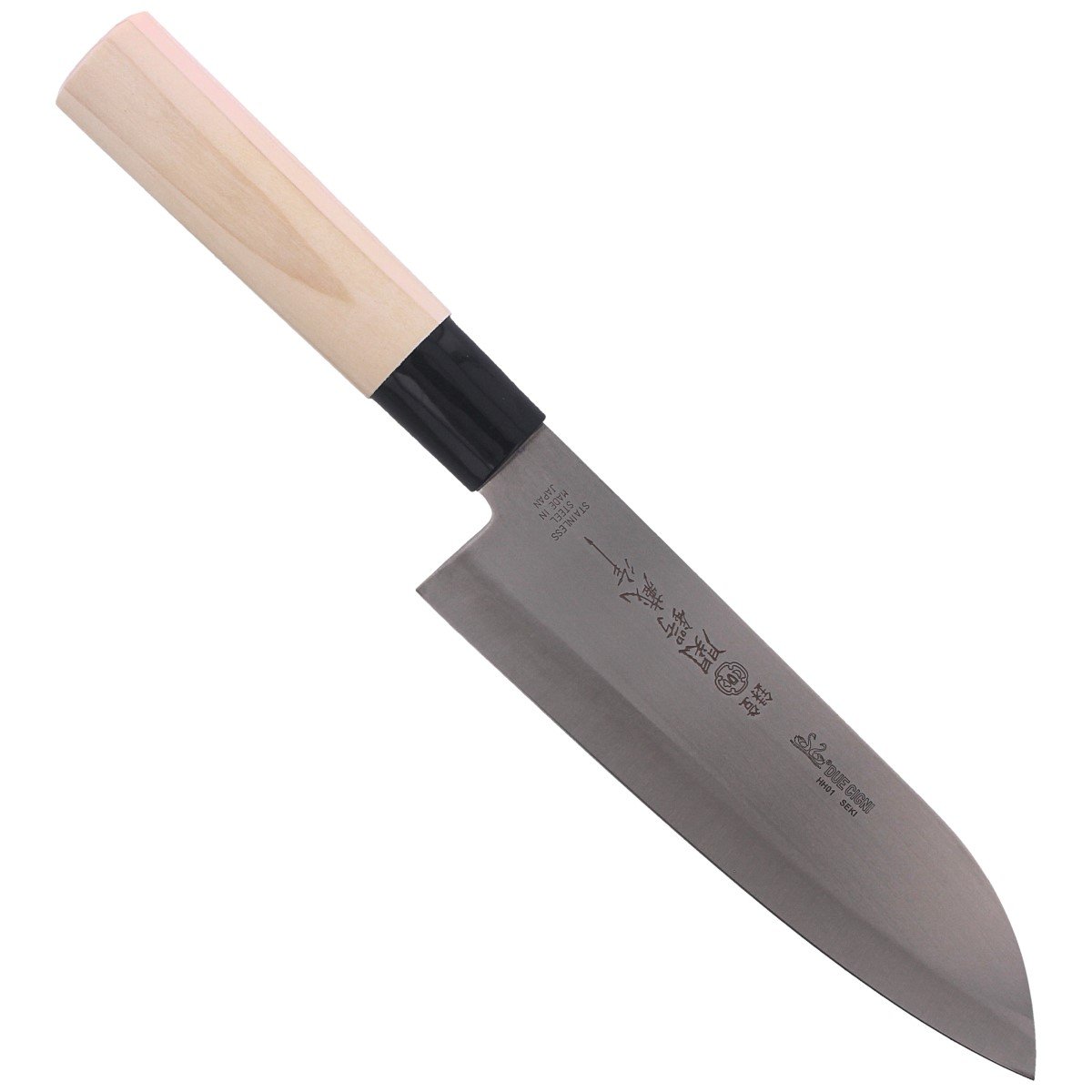 Due Cigni HH01 Santoku Knife with Natural Maple Handle