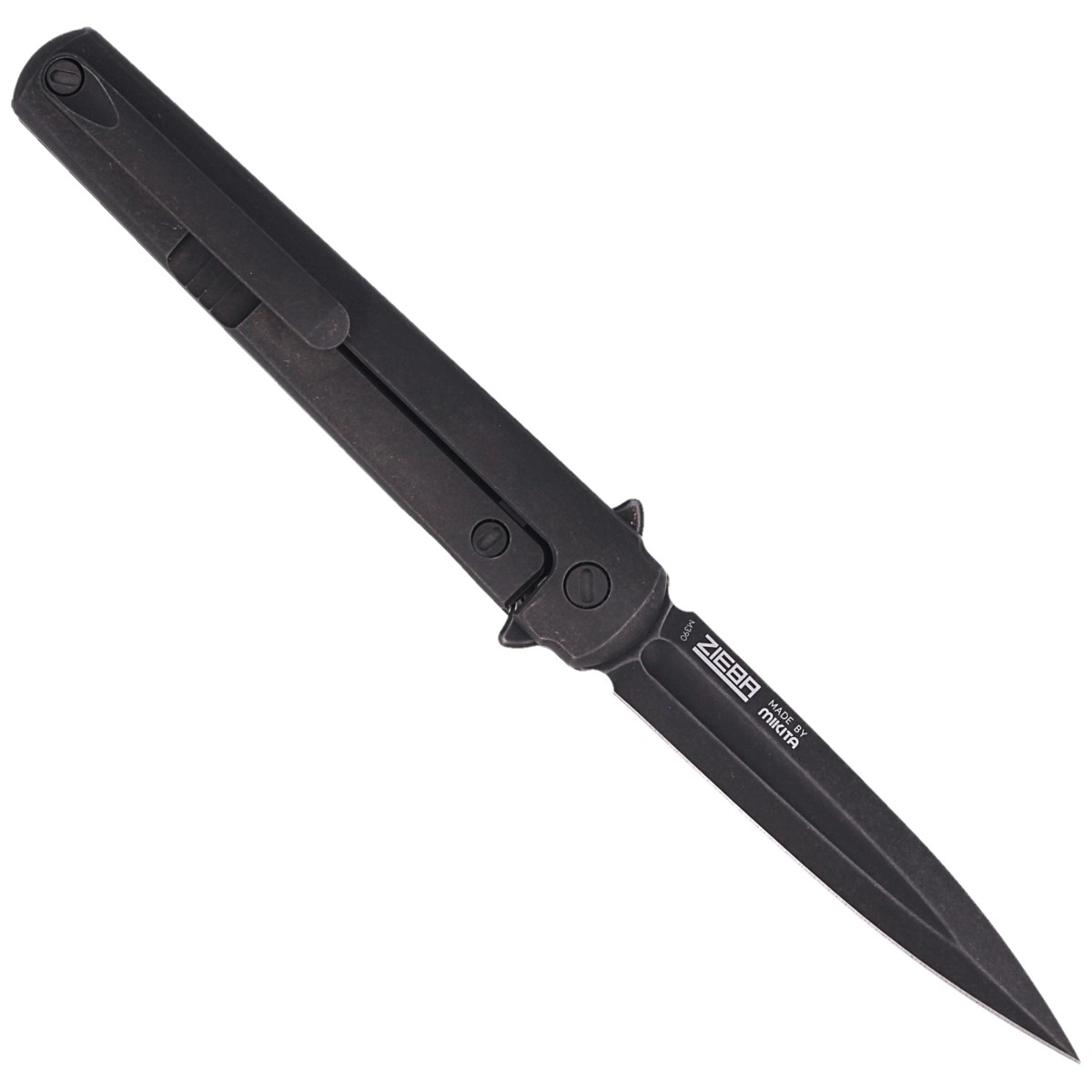 Mkm Knife Flame Dagger Black Titanium Black Stonewashed M390 By