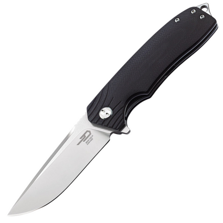  Bestech Knife Lion Black G10, Stonewashed/Satin D2 (BG01A)