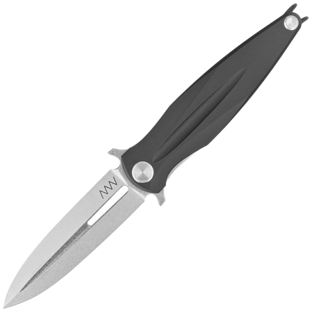 ANV Z400 BB Knife Black Aluminum, Stonewashed Sleipner (ANVZ400-014)