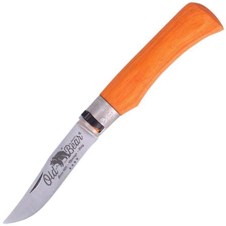 Antonini Old Bear Laminated Orange Wood, Satin Stainless knife (9307/21_MOK)