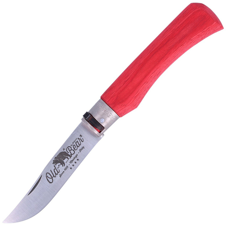 Antonini Old Bear Laminated Red, Satin Stainless knife (9307/23_MRK)