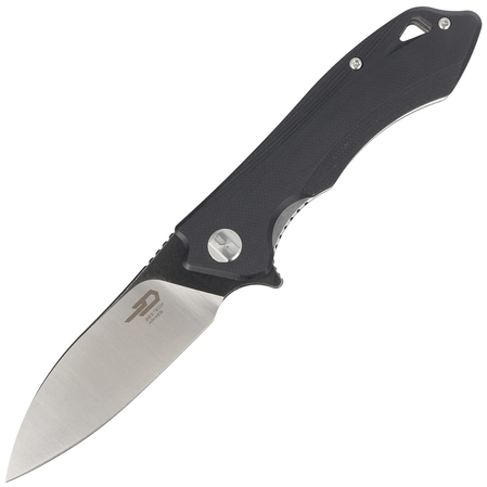 Bestech Beluga Black G10, Black/Satin D2 Knife (BG11D-1)