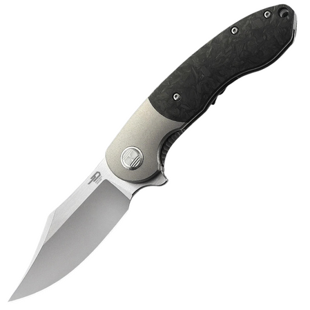 Bestech Bowietie Grey Titanium/Carbon Fiber, Stonewashed/Satin M390 (BT1906A)