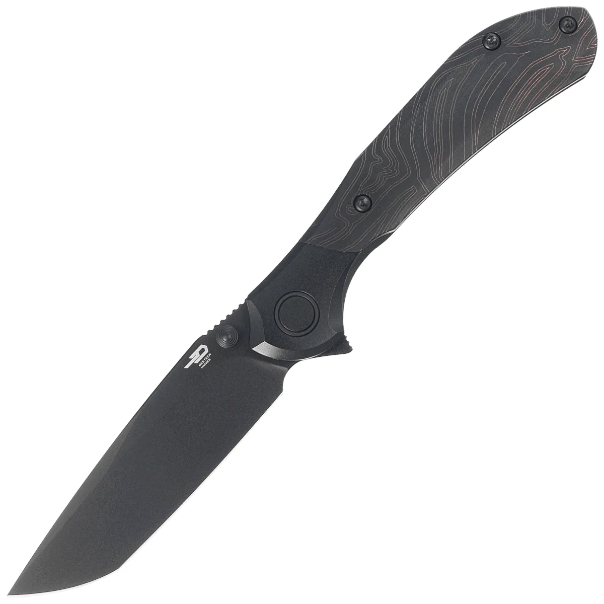 Bestech Constellation Knife Black PVD Titanium/Black Pattern G10, Black PVD MagnaCut by Munko Knives (BT2501B)