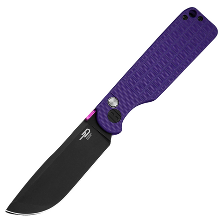 Bestech Glok Purple G10, Black Stonewashed 14C28N by Keanu Alfaro Knife (BG55D)