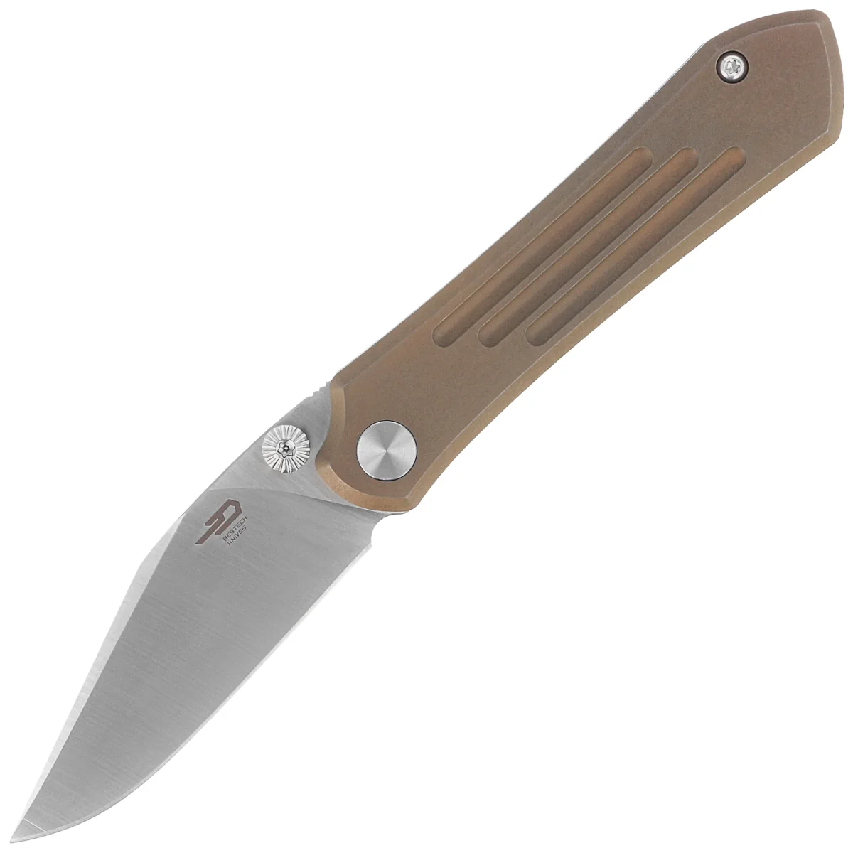 Bestech Icarus Knife Bronze Stonewashed Titanium, Satin M390 by Nick Rogers (BT2302F)