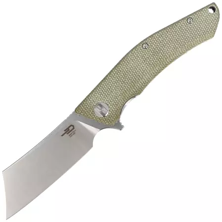 Bestech Knife Cubis Beige Micarta, Stonewashed / Satin D2 (BG42B)