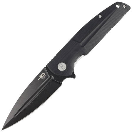 Bestech Knife Fin Black G10, Black Stonewashed 14C28N (BG34A-3)