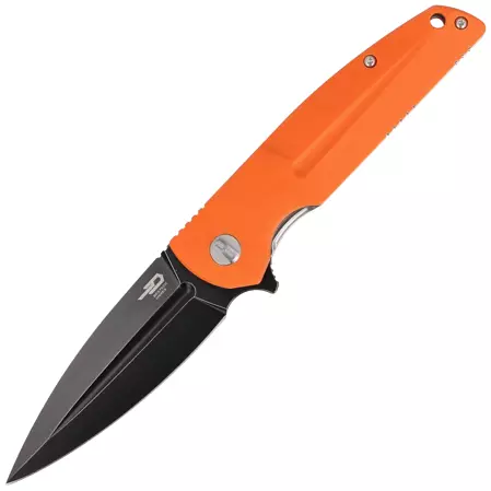 Bestech Knife Fin Orange G10, Black Stonewashed 14C28N (BG34B-3)