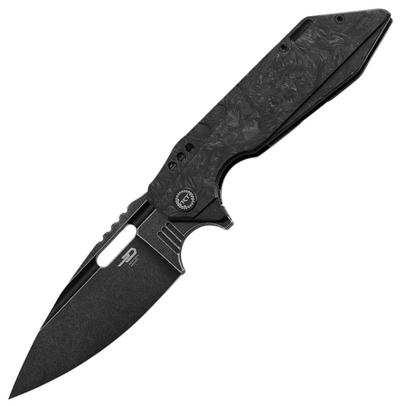 Bestech Knife Shodan Black Titanium / Carbon Fiber, Black Stonewashed CPM S35VN by Todd Knife and Tool (BT1910D)