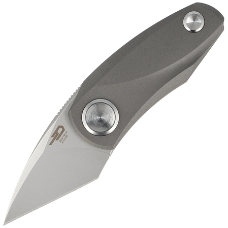 Bestech Knife Tulip Dark Grey Titanium, Fine Stonewash M390 by Ostap Hel (BT1912E)