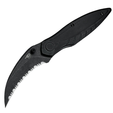 Bestech Mantidae Black Micarta, Black Stonewashed F/S 14C28N by Lucas (BG60F)