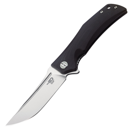 Bestech Scimitar Black G10, Stonewashed/Satin D2 Knife (BG05A-1)