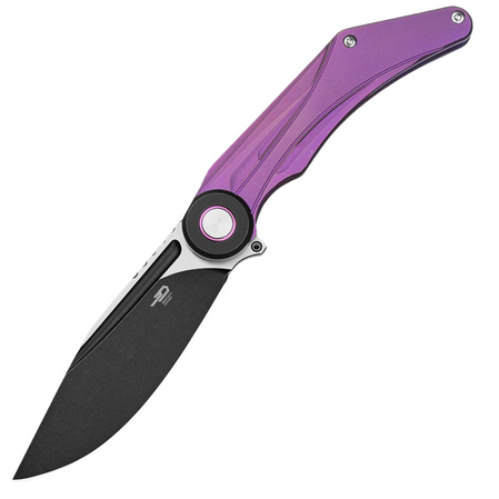 Bestech Seraph Purple Titanium, Black Stonewashed/Satin M390 by Kombou knife (BT2403C)