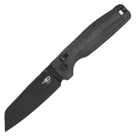 Bestech Slasher Black Micarta, Black Stonewashed D2 Knife (BG56A-2)