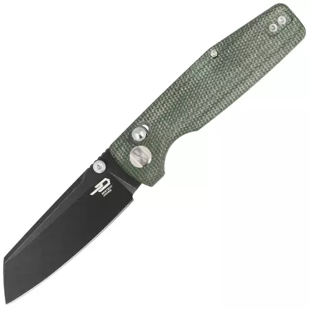 Bestech Slasher Knife Green Micarta, Black Stonewashed D2 (BG43B-2)