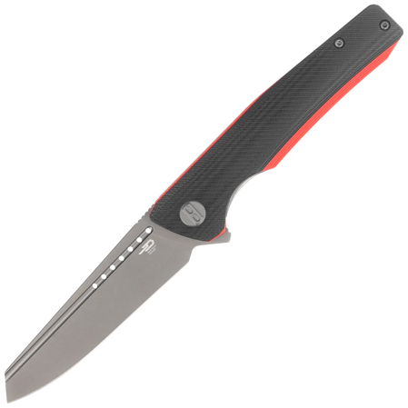 Bestech Slyther Black/Red G10, Grey Titanized 14C28N (BG51C)