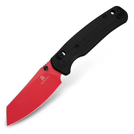 Bestechman Cicada's Wing Black G10, Red 10Cr15MoV (BMK06F)