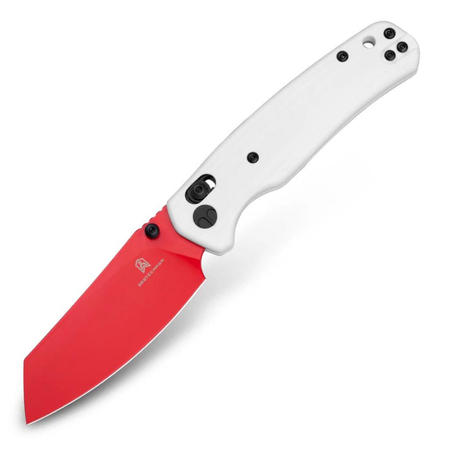 Bestechman Cicada's Wing White G10, Red 10Cr15MoV (BMK06G)