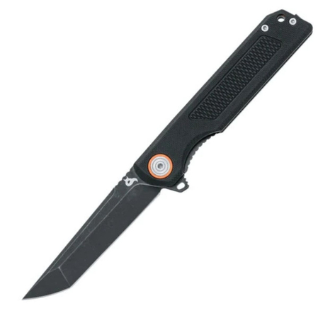 BlackFox Momentum Black G10 Knife, PTFE Stonewashed D2 (BF-769)