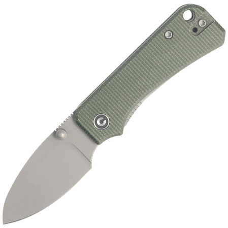 CIVIVI Knife Baby Banter Green Micarta, Gray Stonewashed by Ben Petersen (C19068SB-1)