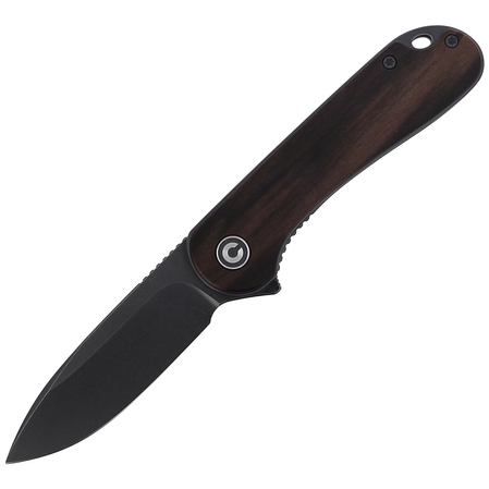 CIVIVI Knife Elementum Flipper Ebony Wood, Black Stonewashed (C907W)