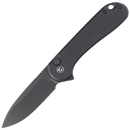 Civivi Button Lock Elementum II Black G10, Black Stonewashed Nitro-V (C18062P-1)