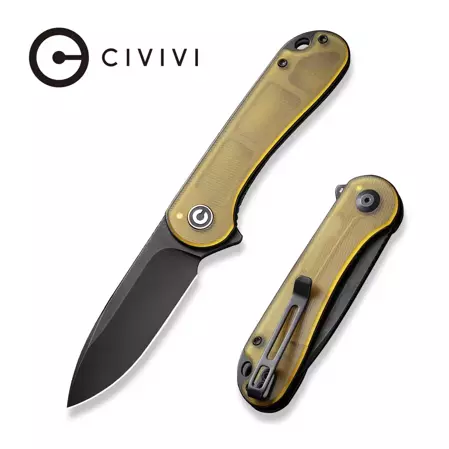 Civivi Knife Elementum Flipper Bead Blasted Ultem, Black Stonewashed D2 (C907A-5)