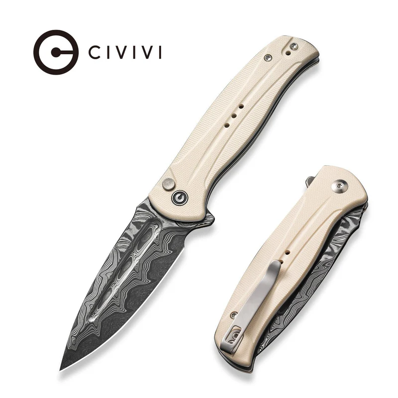 Civivi Knife Incindie Ivory G10, Damascus (C23053-DS1)