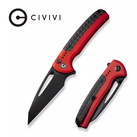 Civivi Knife Sentinel Strike Red Aluminium / Black FRN, Black K110 knife (C22025B-1)
