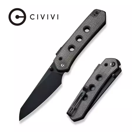 Civivi Knife Vision FG Dark Green Micarta, Black Nitro-V by Snecx Tan (C22036-3)