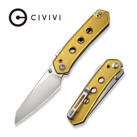 Civivi Knife Vision FG Polished Ultem, Satin Nitro-V by Snecx Tan (C22036-5)