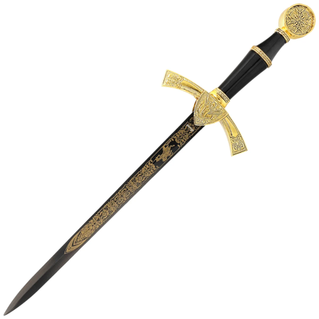 Decor Habitat Medieval Dagger, Black/Gold ABS, Black (15422)