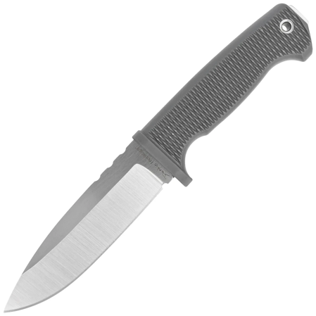Demko Knife FreeReign Drop Point Grey Rubberized, Satin AUS10A by Andrew Demko (FR-10A-GREY)