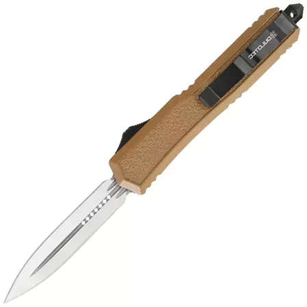 Dulotec OTF Automatic Knife Tactical Brown Aluminum, Satin 3Cr13MoV (K188A-BR)