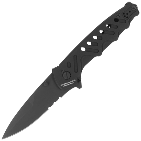 Extrema Ratio Caimano Nero N.A. Black Aluminium, Black MIL-C N690 knife (04.1000.0166/BLK)