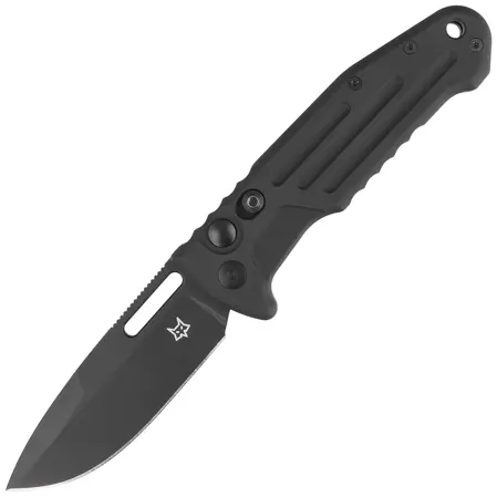 Fox New Smarty SP Automatic Knife Black Aluminum, Black PVD N690Co by Stefano De Lorenzi (FX-503SP B)