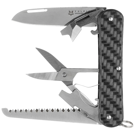 Fox Vulpis SF5 Carbon Fiber 3K, Polished M390 Pocket Knife (FX-VP130-SF5 CFF)