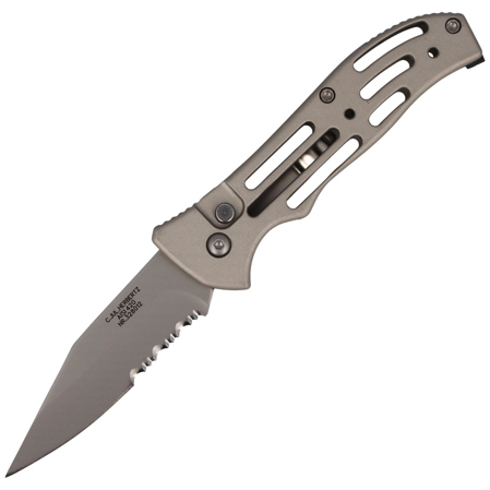 Herbertz Solingen Switchblade Knife Aluminium, Satin (328012)