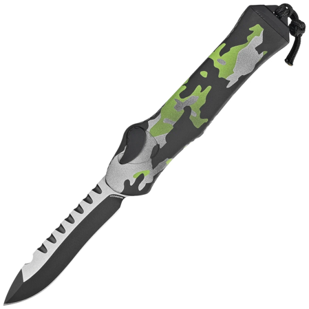 Heretic Knife Hydra R/E Heretic Camo Aluminum, Black/Satin MagnaCut by Tony Marfione Jr.